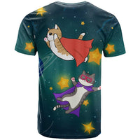 Cat Galaxy Christmas T Shirt Xmas Holiday Patterns - Wonder Print Shop
