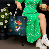 Cat Galaxy Christmas Tote Bag Xmas Holiday Patterns - Wonder Print Shop