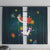 Cat Galaxy Christmas Window Curtain Xmas Holiday Patterns - Wonder Print Shop