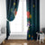 Cat Galaxy Christmas Window Curtain Xmas Holiday Patterns - Wonder Print Shop