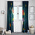 Cat Galaxy Christmas Window Curtain Xmas Holiday Patterns - Wonder Print Shop