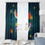 Cat Galaxy Christmas Window Curtain Xmas Holiday Patterns - Wonder Print Shop