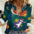 Cat Galaxy Christmas Women Casual Shirt Xmas Holiday Patterns - Wonder Print Shop
