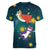 Cat Galaxy Christmas Women V-Neck T-Shirt Xmas Holiday Patterns - Wonder Print Shop