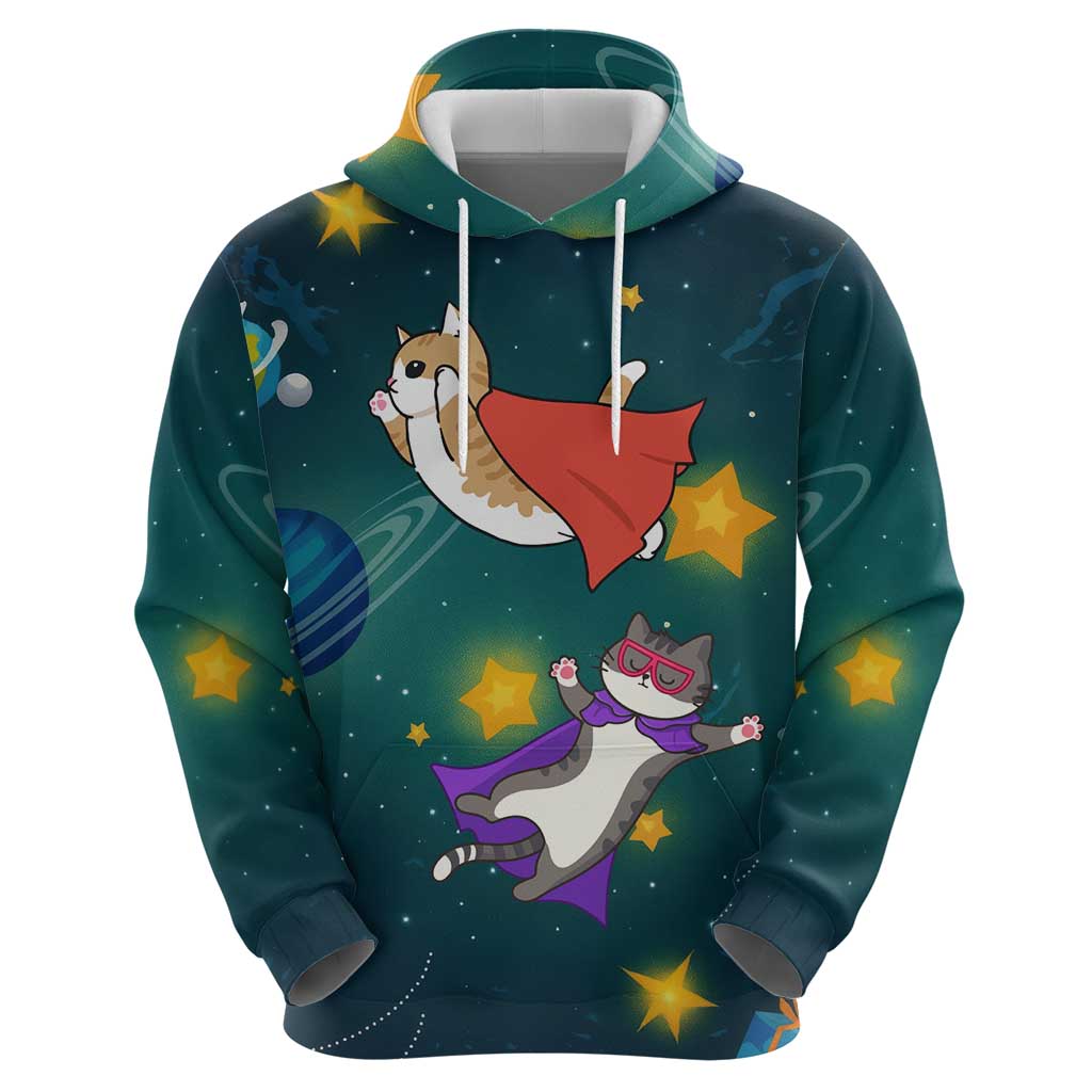 Cat Galaxy Christmas Zip Hoodie Xmas Holiday Patterns - Wonder Print Shop
