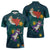 Cat Galaxy Christmas Zipper Polo Shirt Xmas Holiday Patterns - Wonder Print Shop