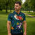 Cat Galaxy Christmas Zipper Polo Shirt Xmas Holiday Patterns - Wonder Print Shop