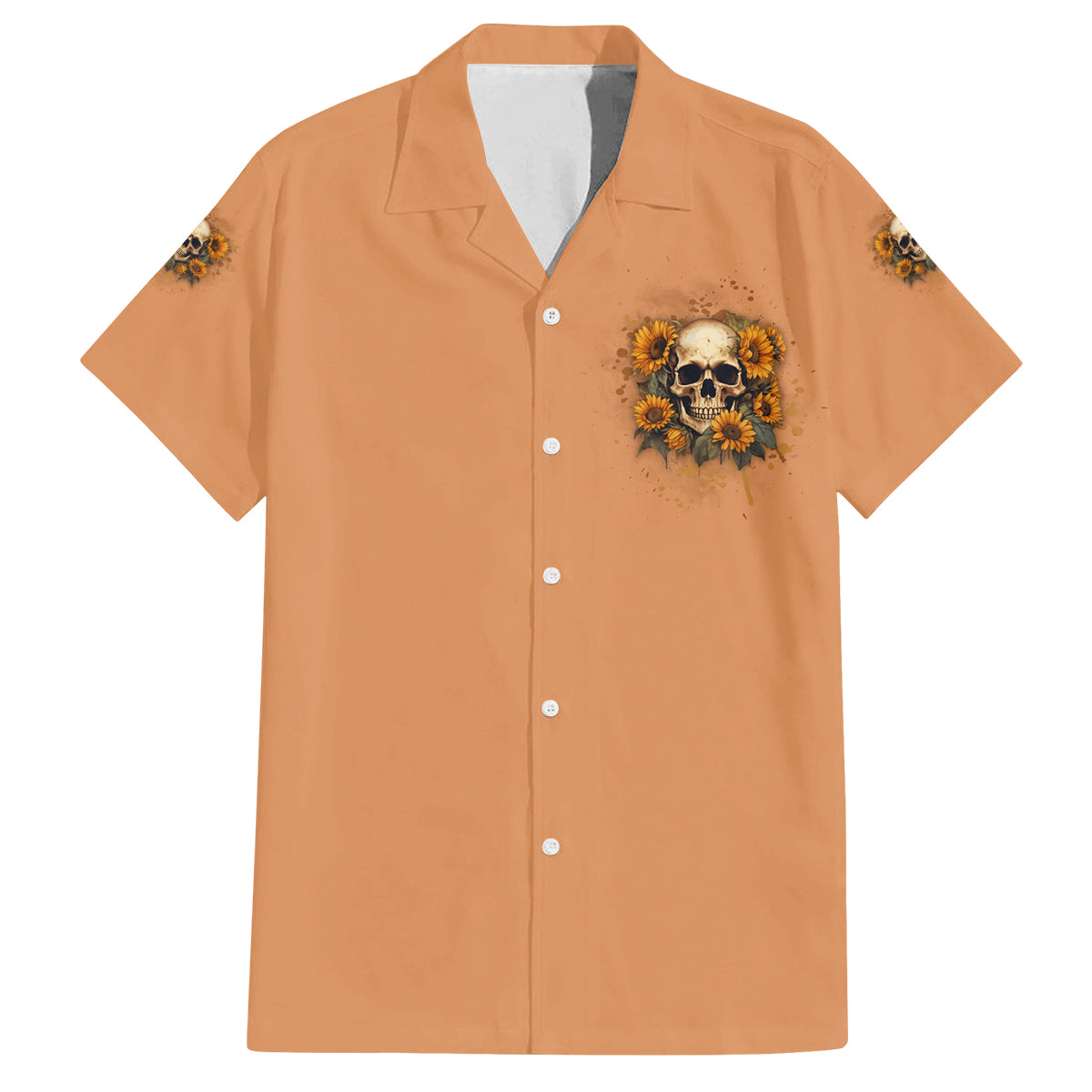 She Is Sunshine Sunflower Skull Family Matching Tank Maxi Dress and Hawaiian Shirt - Wonder Print Shop