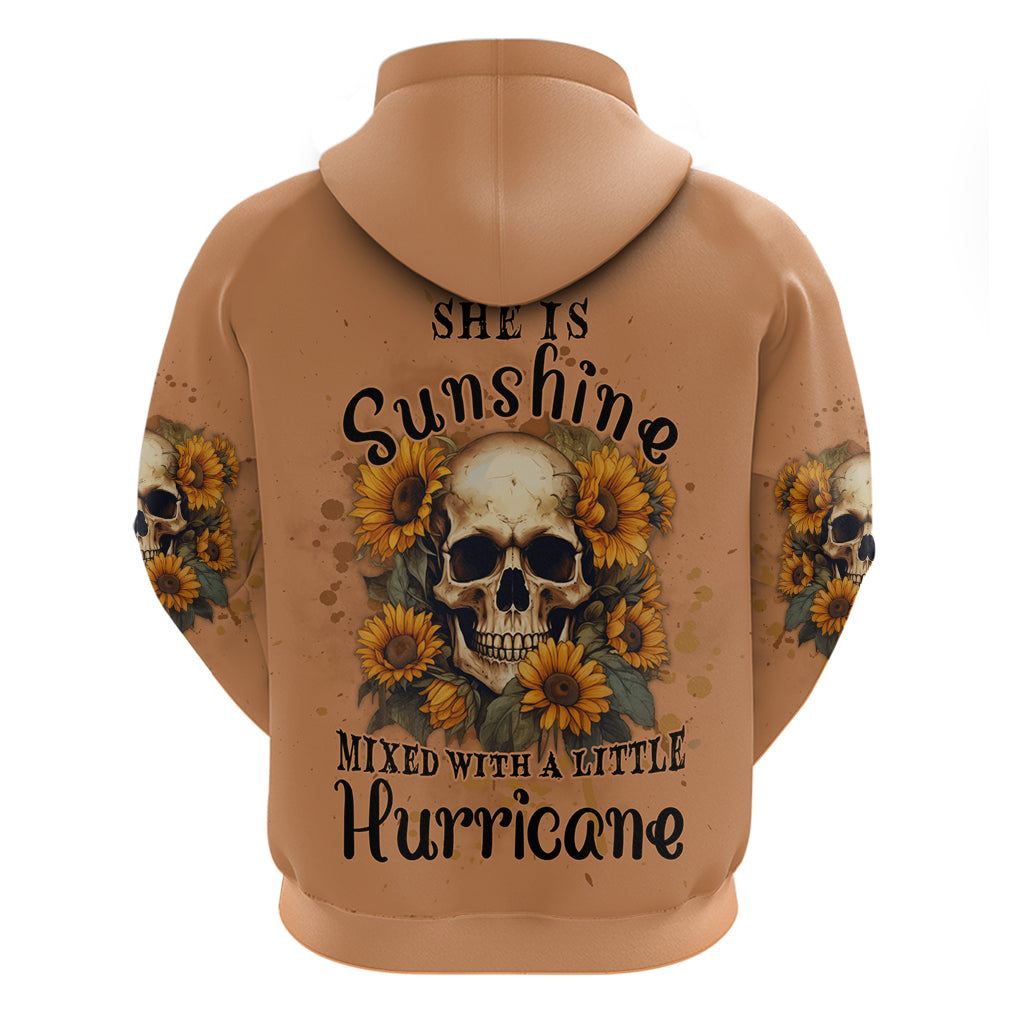 She Is Sunshine Sunflower Skull Hoodie - Wonder Print Shop