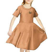 She Is Sunshine Sunflower Skull Kid Short Sleeve Dress - Wonder Print Shop