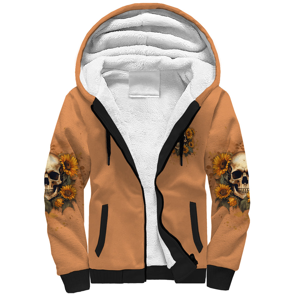 She Is Sunshine Sunflower Skull Sherpa Hoodie - Wonder Print Shop