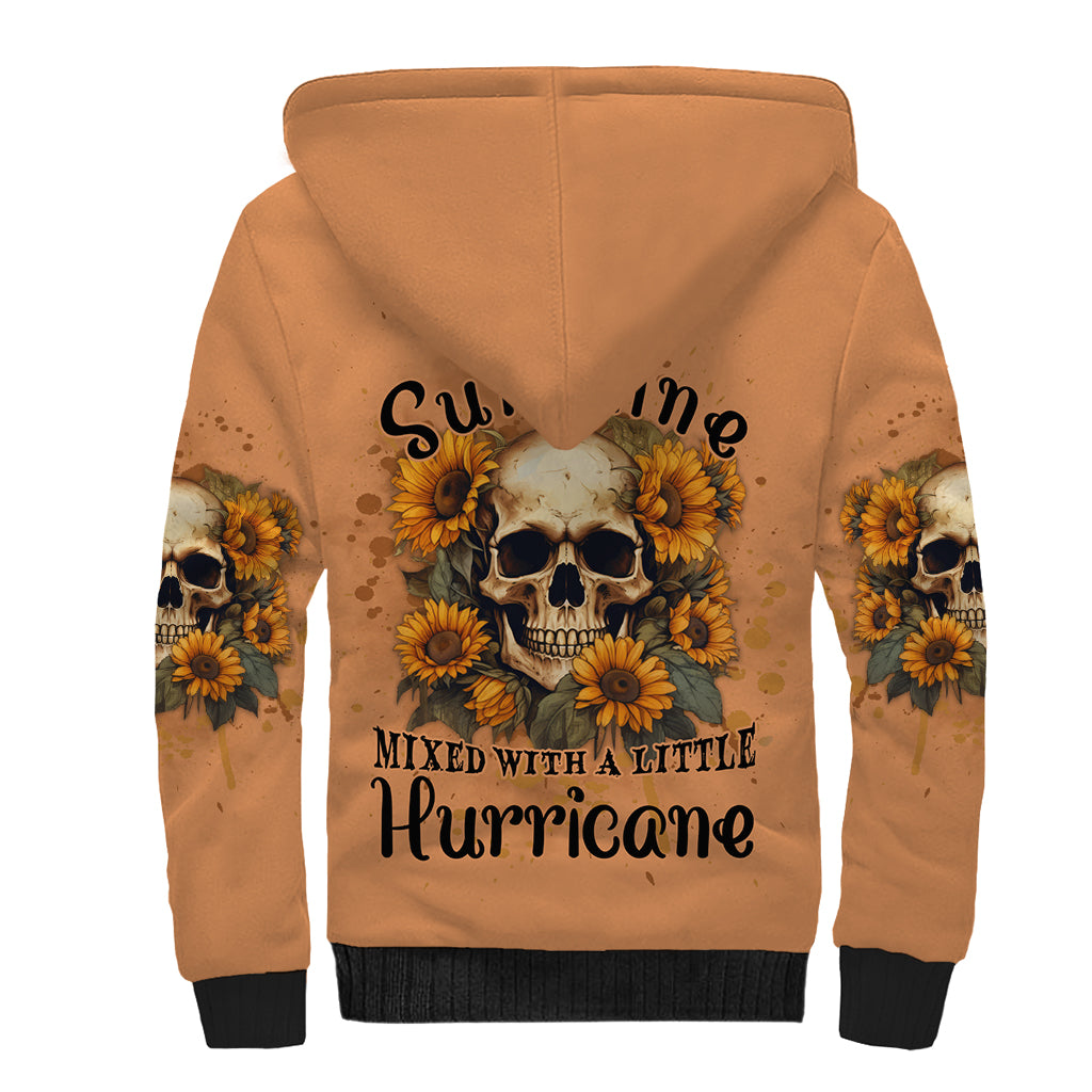 She Is Sunshine Sunflower Skull Sherpa Hoodie - Wonder Print Shop