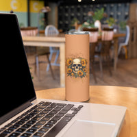 She Is Sunshine Sunflower Skull Skinny Tumbler - Wonder Print Shop