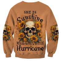 She Is Sunshine Sunflower Skull Sweatshirt - Wonder Print Shop