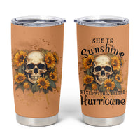 She Is Sunshine Sunflower Skull Tumbler Cup - Wonder Print Shop