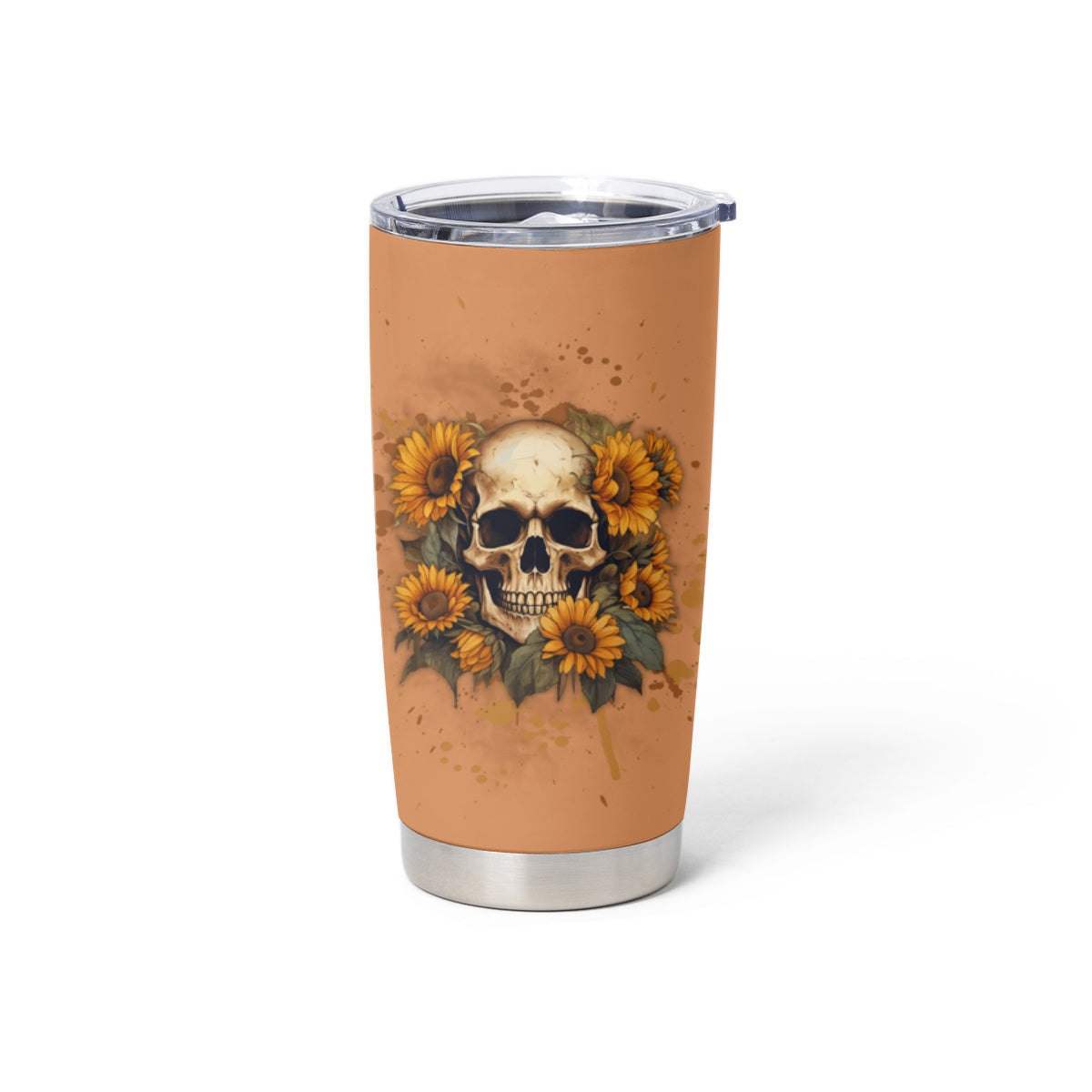 She Is Sunshine Sunflower Skull Tumbler Cup - Wonder Print Shop