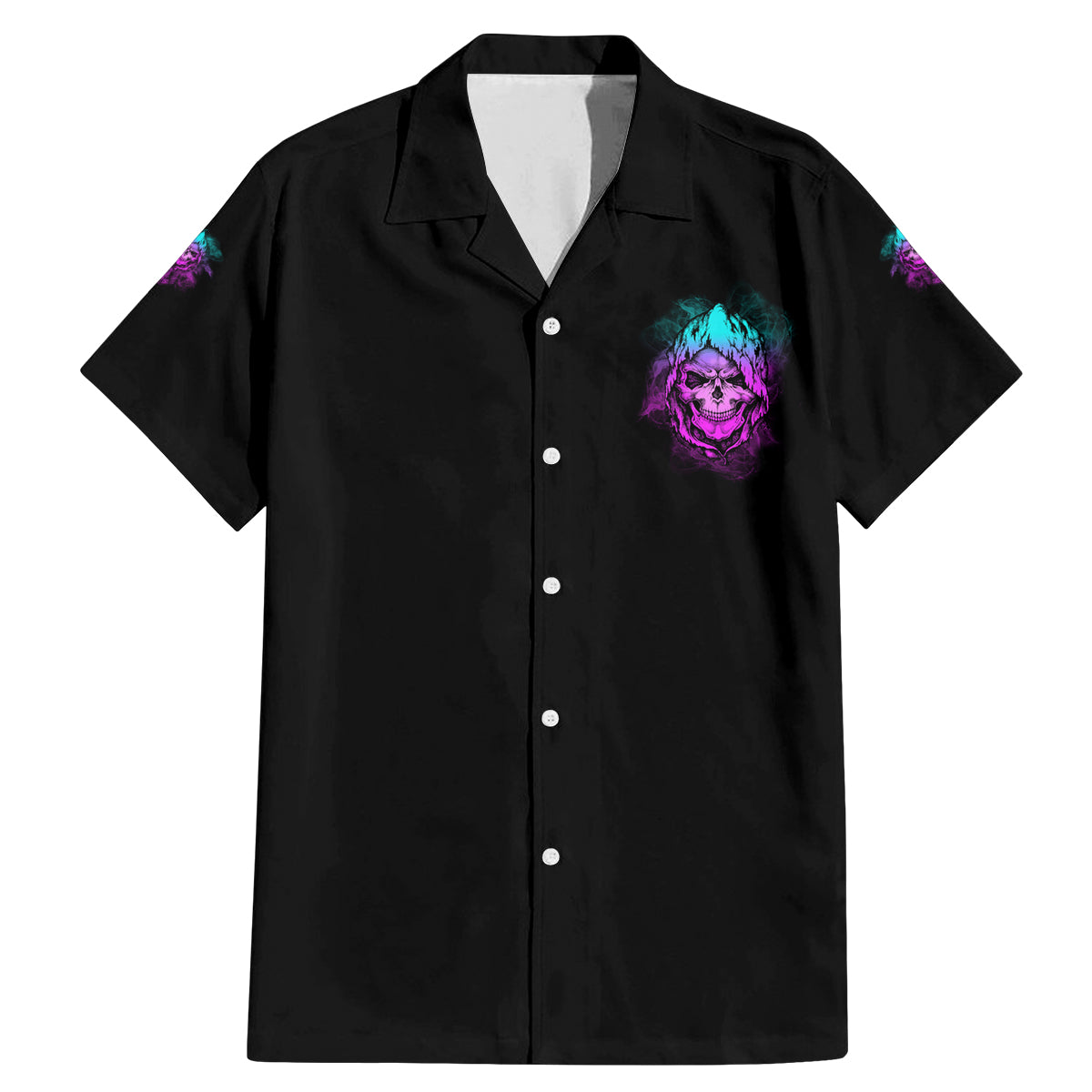 Warning Kinda Crazy Skull Family Matching Mermaid Dress and Hawaiian Shirt - Wonder Print Shop