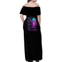 Warning Kinda Crazy Skull Family Matching Off Shoulder Maxi Dress and Hawaiian Shirt - Wonder Print Shop
