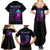 Warning Kinda Crazy Skull Family Matching Summer Maxi Dress and Hawaiian Shirt - Wonder Print Shop