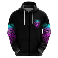 Warning Kinda Crazy Skull Hoodie - Wonder Print Shop