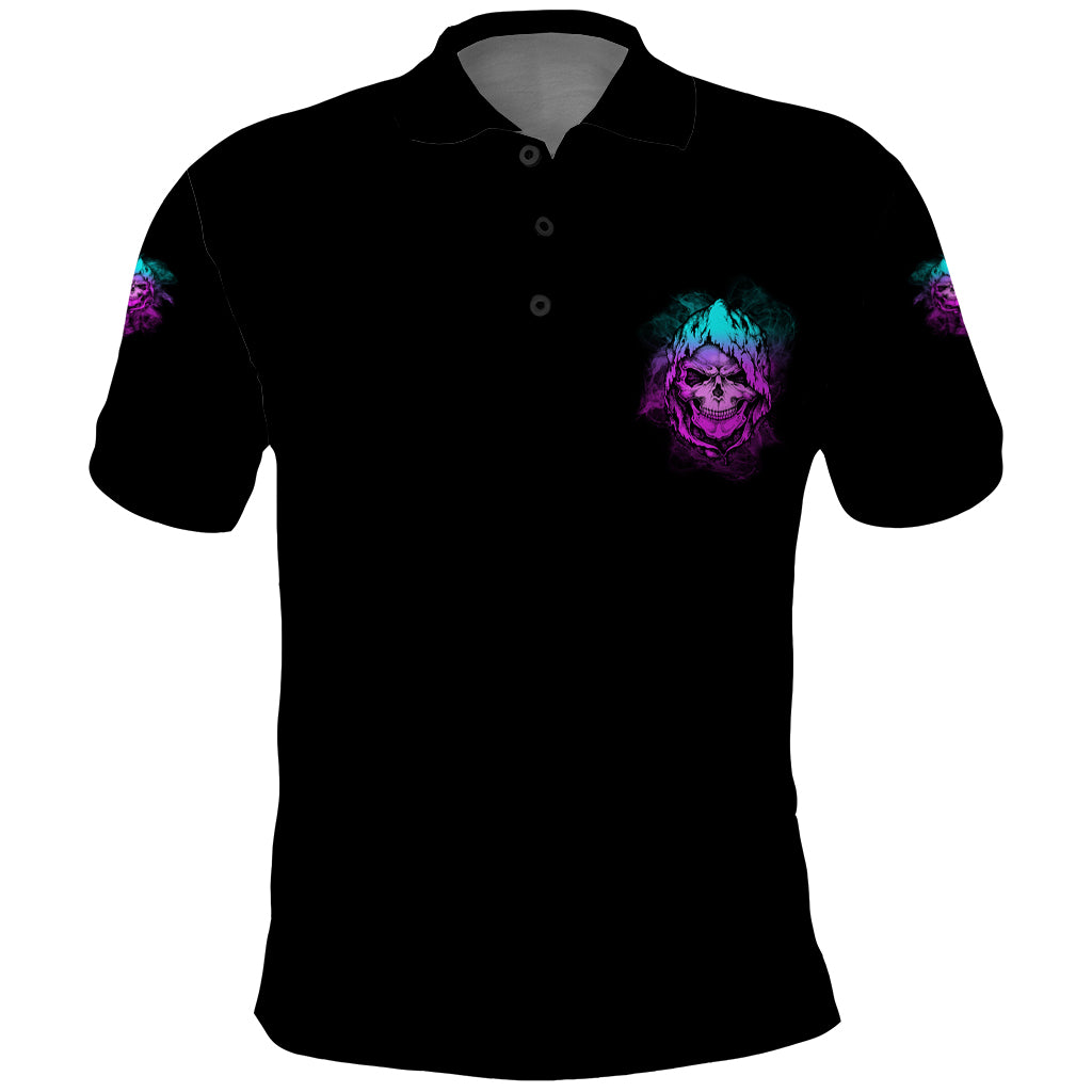 Warning Kinda Crazy Skull Polo Shirt - Wonder Print Shop