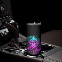 Warning Kinda Crazy Skull Skinny Tumbler - Wonder Print Shop