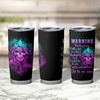 Warning Kinda Crazy Skull Tumbler Cup - Wonder Print Shop