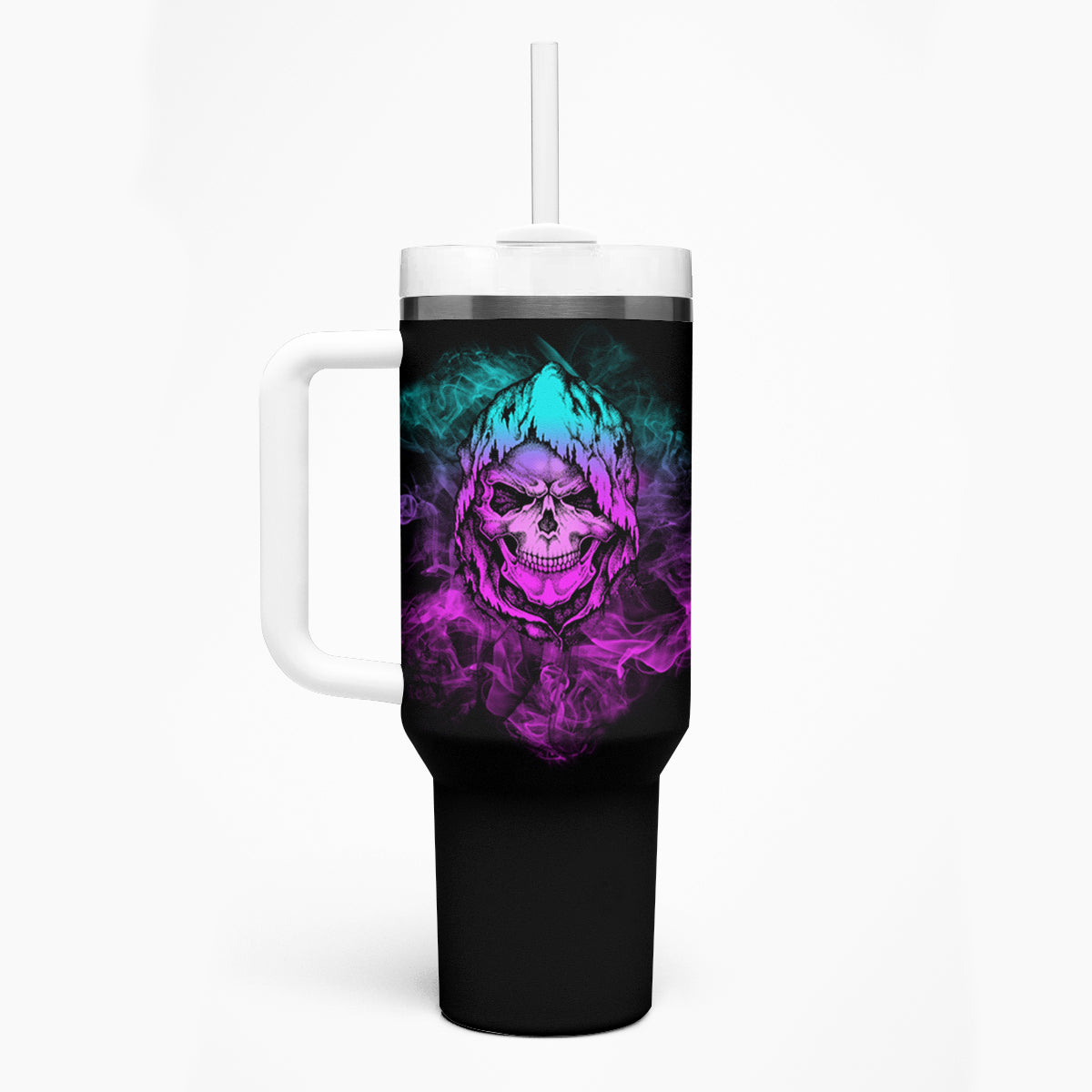 Warning Kinda Crazy Skull Tumbler With Handle - Wonder Print Shop