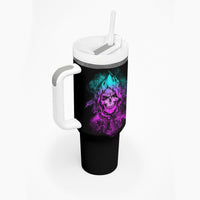 Warning Kinda Crazy Skull Tumbler With Handle - Wonder Print Shop