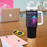 Warning Kinda Crazy Skull Tumbler With Handle - Wonder Print Shop