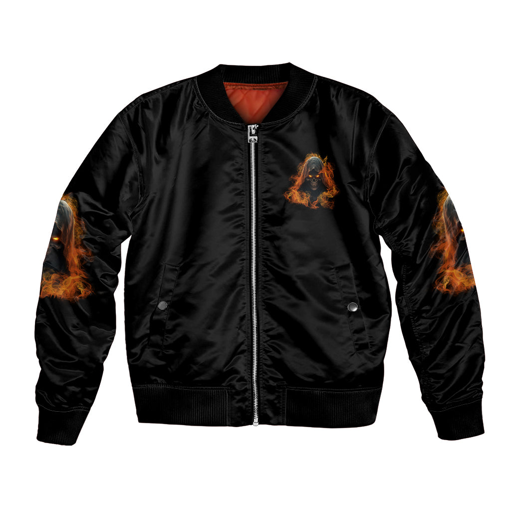 My Give A F Reaper Fire All Bomber Jacket - Wonder Print Shop