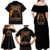My Give A F Reaper Fire All Family Matching Off Shoulder Maxi Dress and Hawaiian Shirt - Wonder Print Shop