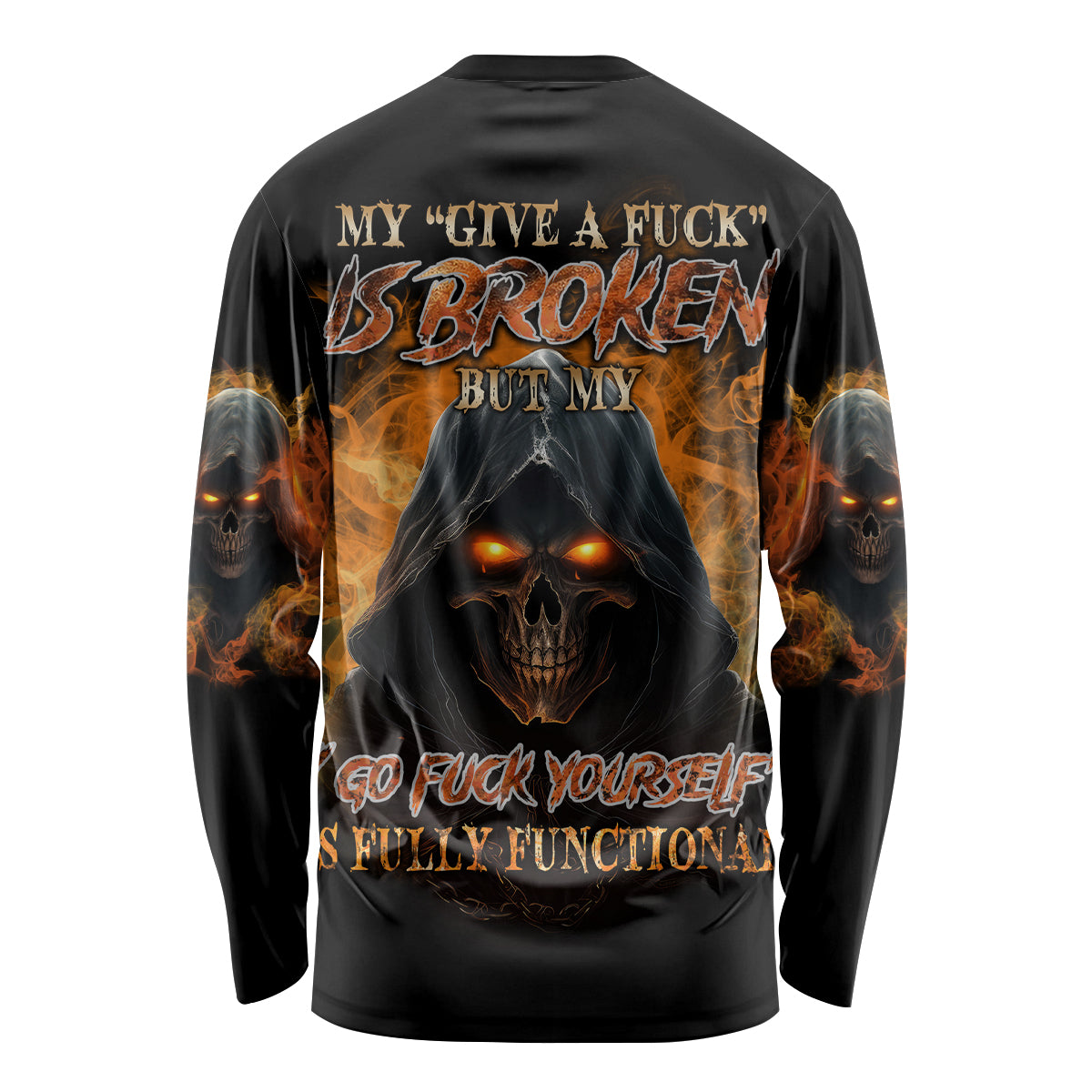 My Give A F Reaper Fire All Long Sleeve Shirt - Wonder Print Shop