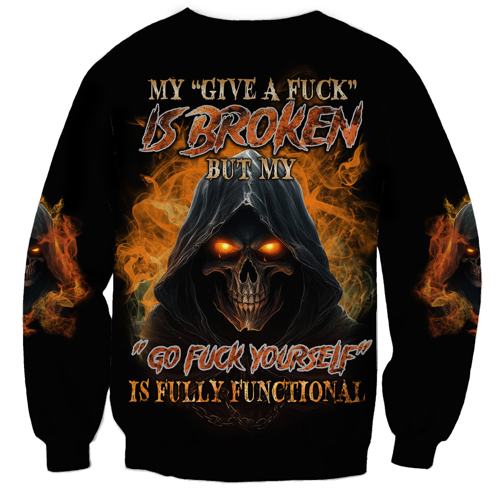 My Give A F Reaper Fire All Sweatshirt - Wonder Print Shop