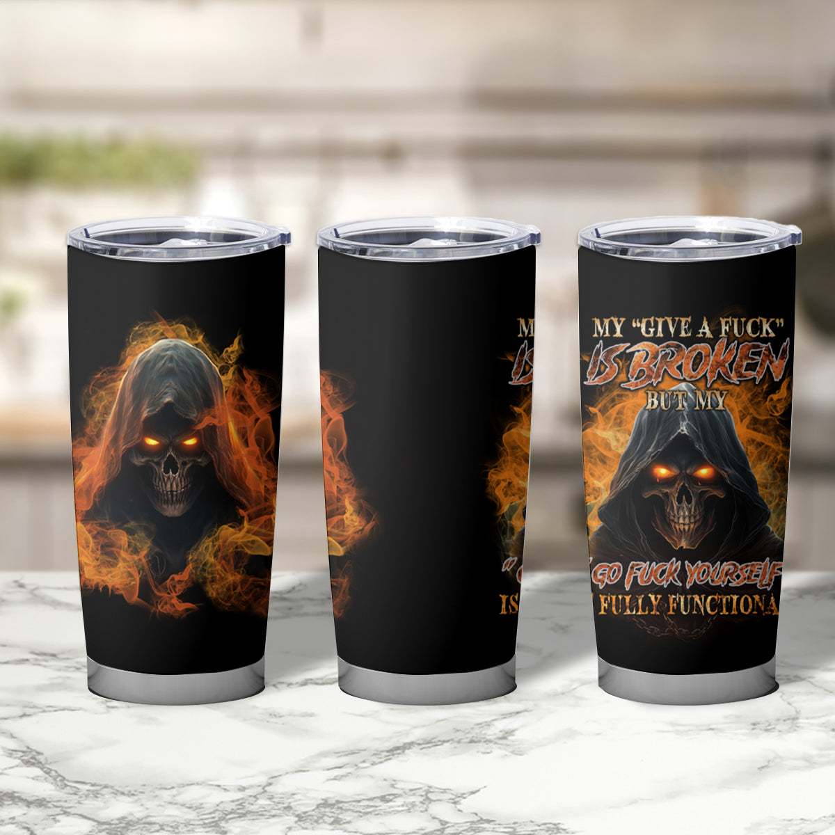 My Give A F Reaper Fire All Tumbler Cup - Wonder Print Shop