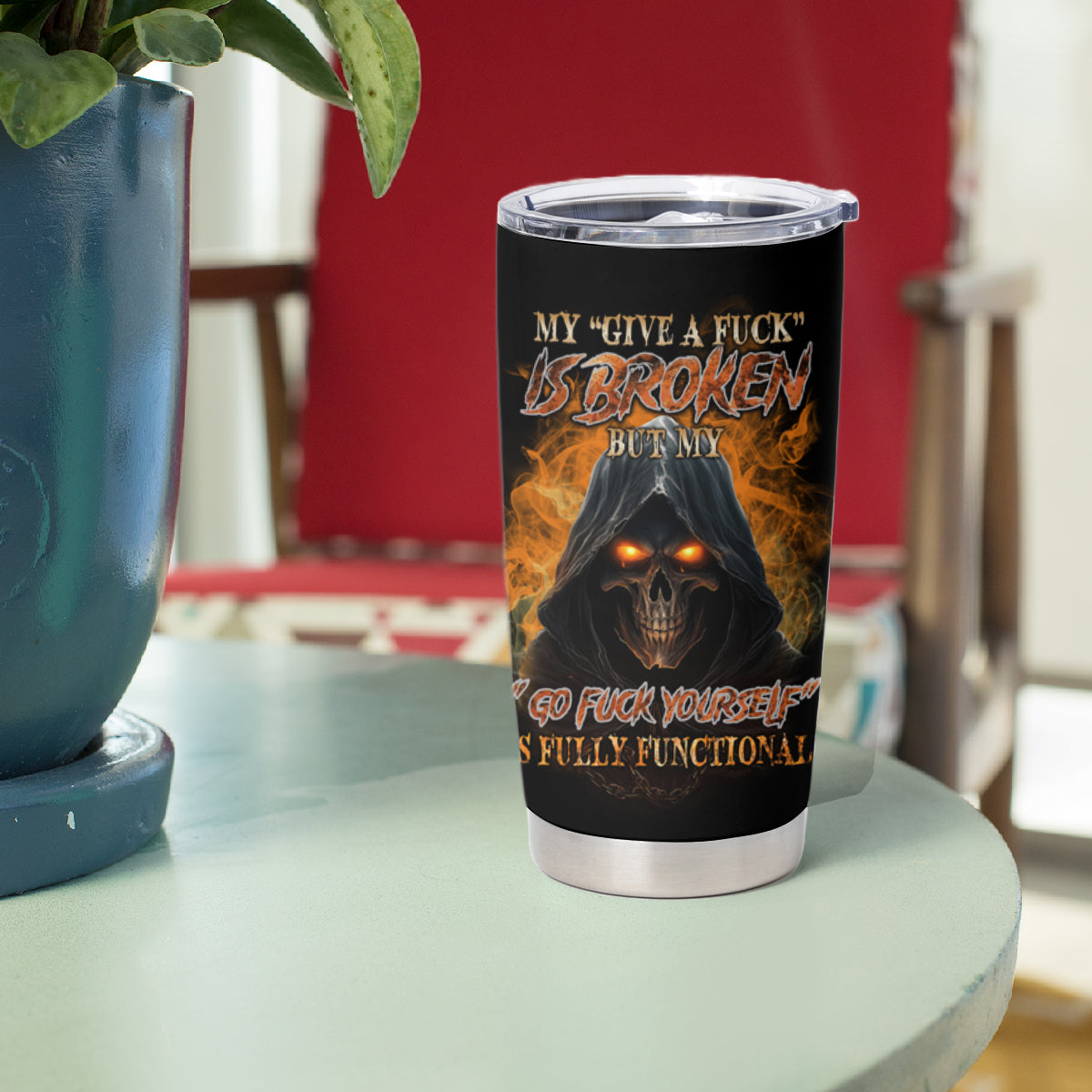 My Give A F Reaper Fire All Tumbler Cup - Wonder Print Shop