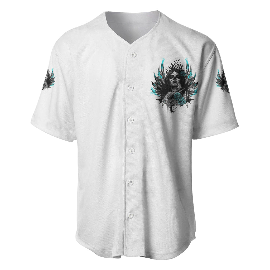 I Am The Storm Sugar Skull Baseball Jersey - Wonder Print Shop