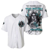 I Am The Storm Sugar Skull Baseball Jersey - Wonder Print Shop