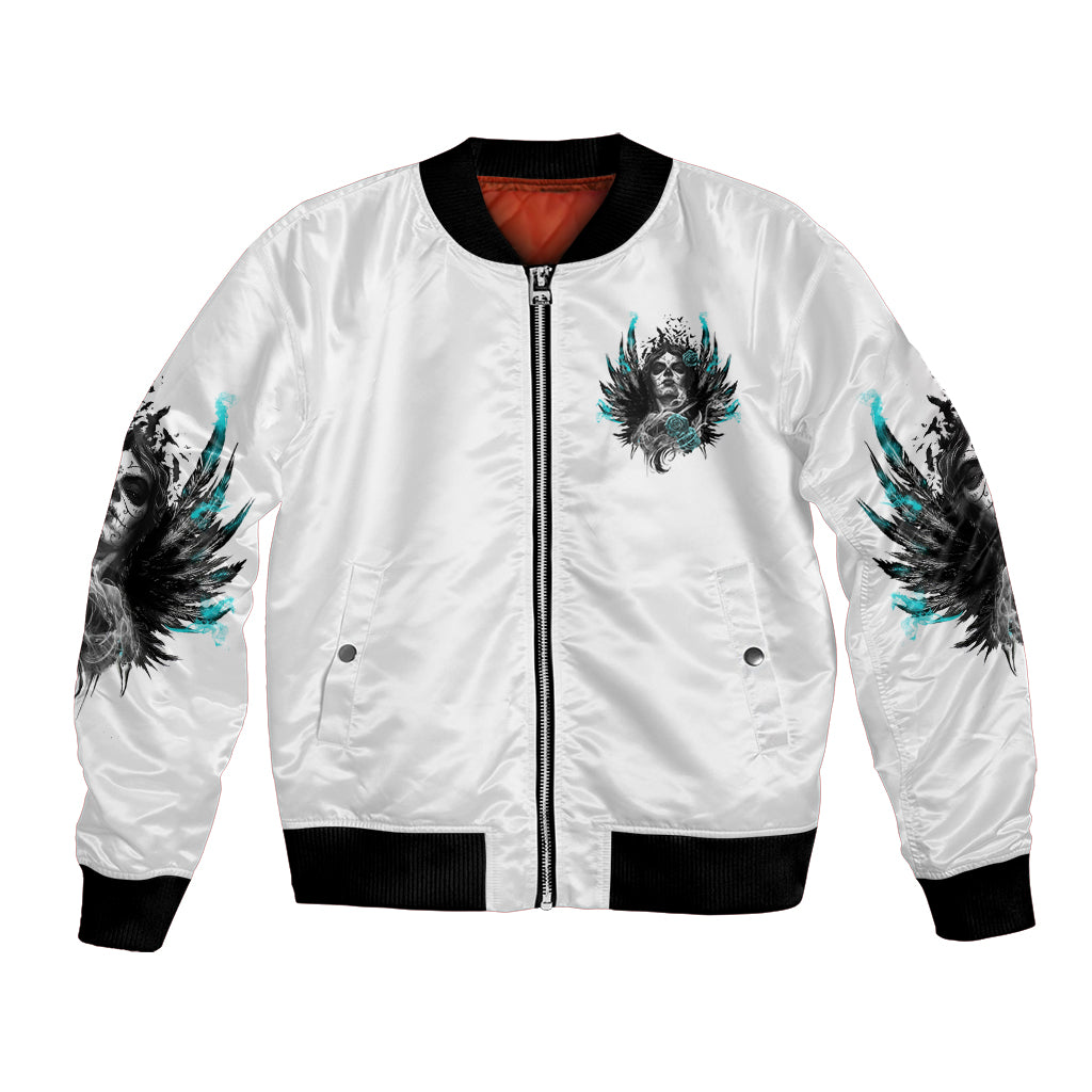 I Am The Storm Sugar Skull Bomber Jacket - Wonder Print Shop