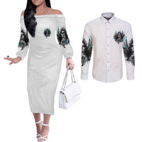 i-am-the-storm-sugar-skull-couples-matching-off-the-shoulder-long-sleeve-dress-and-long-sleeve-button-shirt