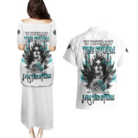 I Am The Storm Sugar Skull Couples Matching Puletasi Dress and Hawaiian Shirt - Wonder Print Shop