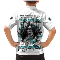 I Am The Storm Sugar Skull Family Matching Mermaid Dress and Hawaiian Shirt - Wonder Print Shop