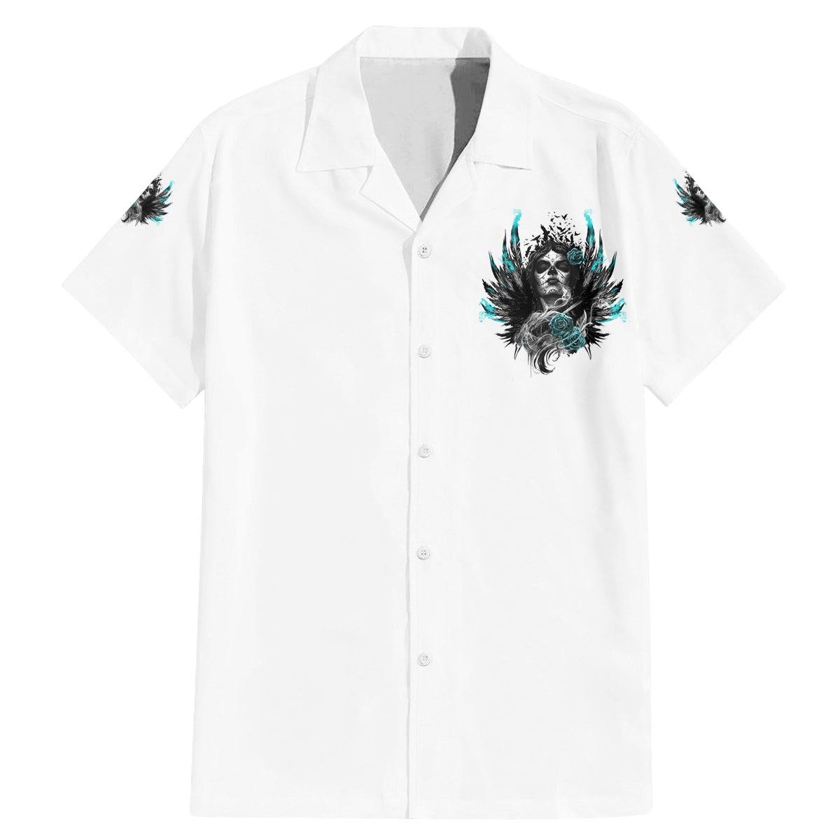 I Am The Storm Sugar Skull Family Matching Mermaid Dress and Hawaiian Shirt - Wonder Print Shop