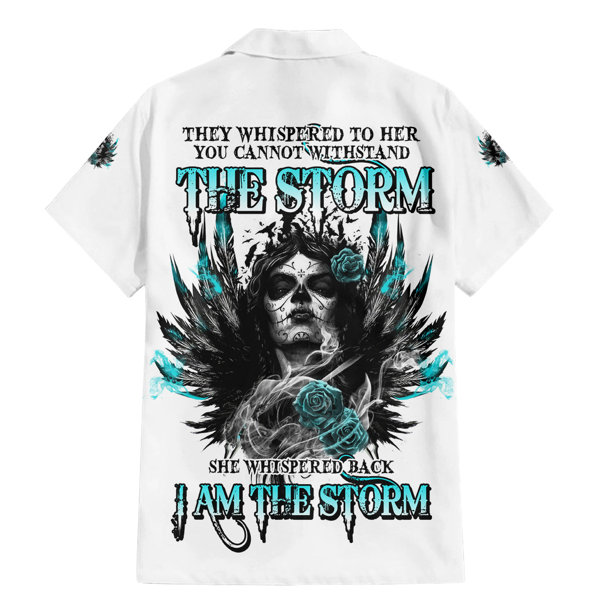 I Am The Storm Sugar Skull Family Matching Mermaid Dress and Hawaiian Shirt - Wonder Print Shop