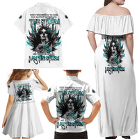 I Am The Storm Sugar Skull Family Matching Off Shoulder Maxi Dress and Hawaiian Shirt - Wonder Print Shop