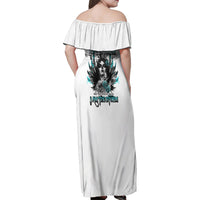 I Am The Storm Sugar Skull Family Matching Off Shoulder Maxi Dress and Hawaiian Shirt - Wonder Print Shop