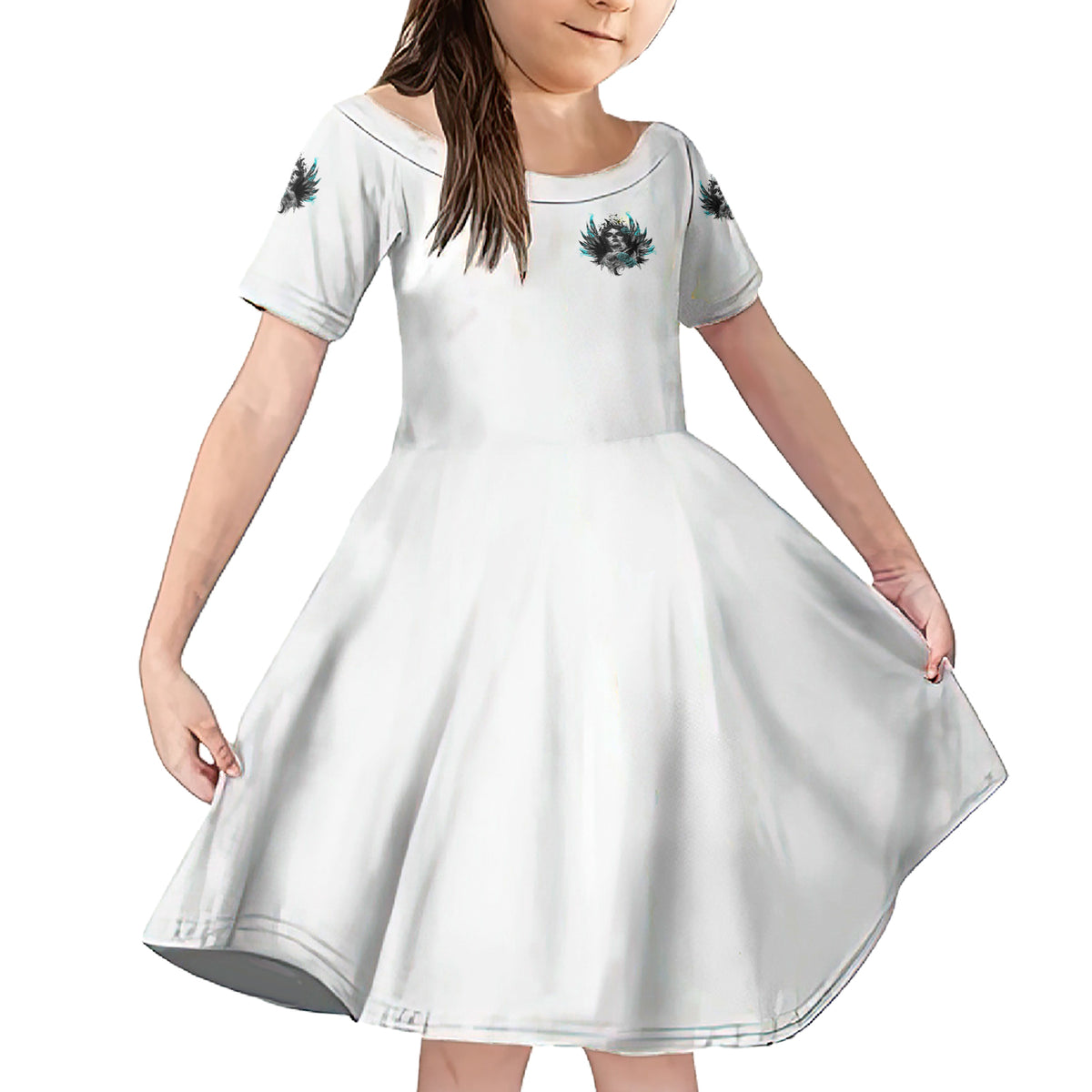 I Am The Storm Sugar Skull Family Matching Short Sleeve Bodycon Dress and Hawaiian Shirt - Wonder Print Shop