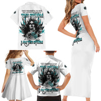 I Am The Storm Sugar Skull Family Matching Short Sleeve Bodycon Dress and Hawaiian Shirt - Wonder Print Shop