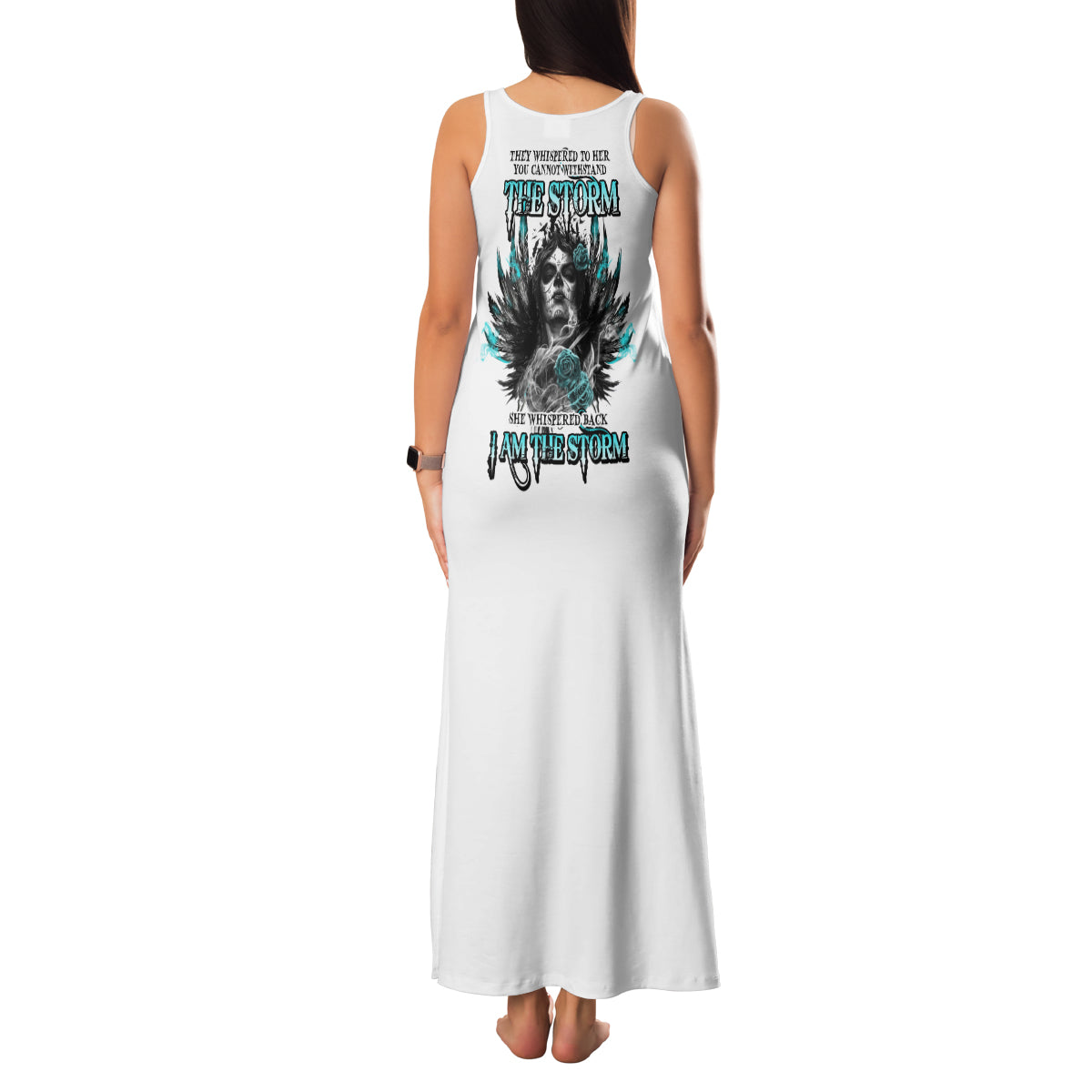 I Am The Storm Sugar Skull Family Matching Tank Maxi Dress and Hawaiian Shirt - Wonder Print Shop