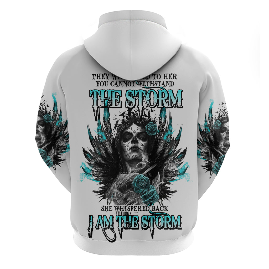 I Am The Storm Sugar Skull Hoodie - Wonder Print Shop